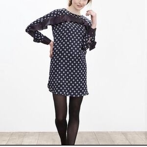 Banana Republic silk geometric print dress size 8